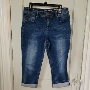 INC International Concepts Faded Blue  Cropped Jeans- 10